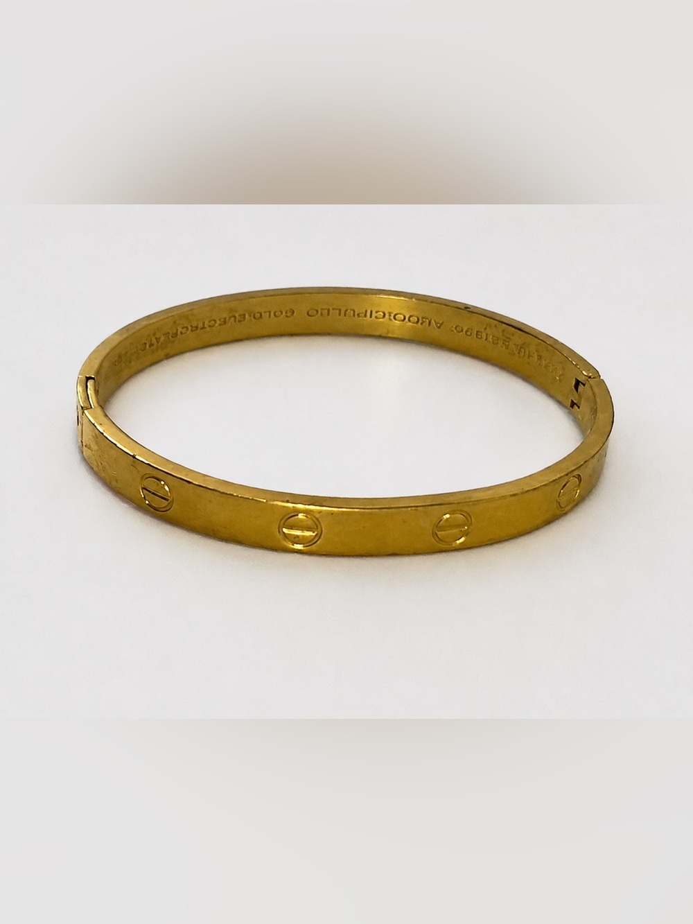 Rare Vintage Charles Revson Aldo Cipullo Love Bracelet Gold Tone Bangle